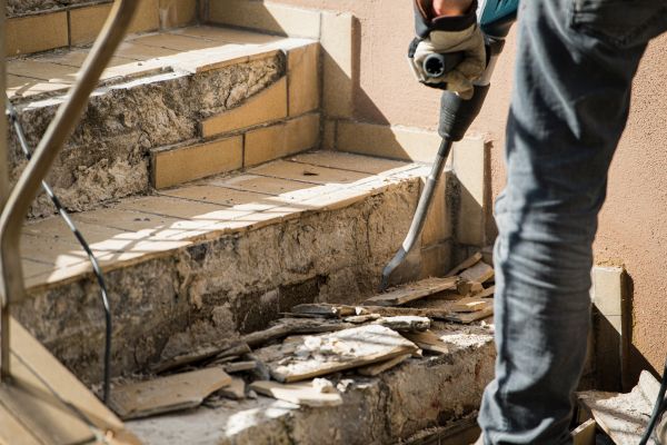 Concrete Stair Demolition in Pottstown